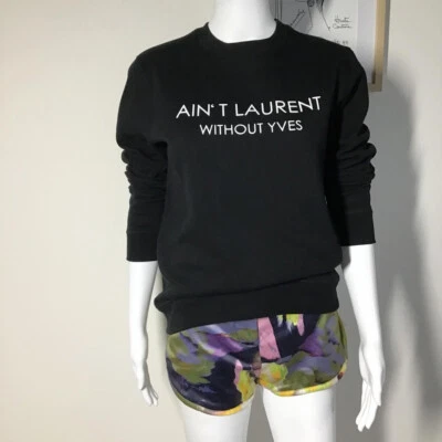 Ain't Laurent without Yves Sweatshirt/ Size S/Brand: LOOKABE Berlin - Image 1 of 4