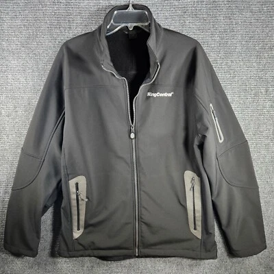Ring Central Jacket Full Zip Black Soft Shell Fleece Lined Mens Large North End - Image 1 of 4