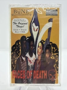 B.O.N.E. Enterprise Faces Of Death Cassette 1995 Bone Thugs N Harmony Clear/Red - Picture 1 of 12