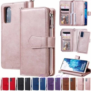 For Samsung S24 Ultra S23 S22 S21 S20 S10 S9 Removable Wallet Leather Case Cover - Picture 1 of 55