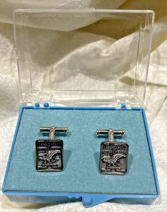 American Association of Retired Persons Sterling Vintage Cuff Links In Box - Picture 1 of 4