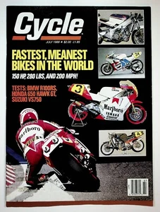 1988 July Cycle Motorcycle Magazine Honda NT650 Hawk GT BMW R100RS Suzuki VS750 - Picture 1 of 3