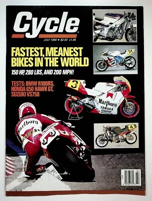1988 July Cycle Motorcycle Magazine Honda NT650 Hawk GT BMW R100RS Suzuki VS750 - Image 1 of 3