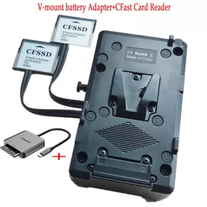 CFast To M2 SATA SSD V-Mount battery plate for BMD URSA Mini Canon C300 1DX XC10 - Picture 1 of 9