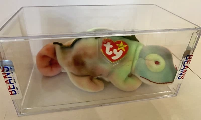 RARE - IGGY with UNIQUE RAINBOW Fabric & Tongue Beanie Baby - MUSEUM QUALITY - Image 1 of 4