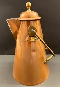 Kupfer Messing Kaffeekessel Kanne Made in Italy hoch antik Vintage - Bild 1 von 10