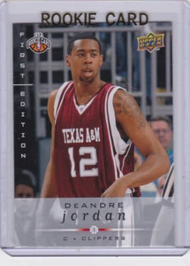 Tarjeta de novato DeANDRE JORDAN 2008/09 cubierta superior edición draft baloncesto radiocontrol - Imagen 1 de 2