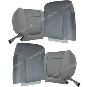 2011-2014 For Ford F150 F-150 Driver Passenger Top Bottom Cloth Seat Cover Gray - Picture 1 of 23