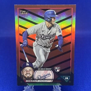 2023 Topps Update Michael Busch RC Rookie Orange & Black Foil #US256 Dodgers - Picture 1 of 2