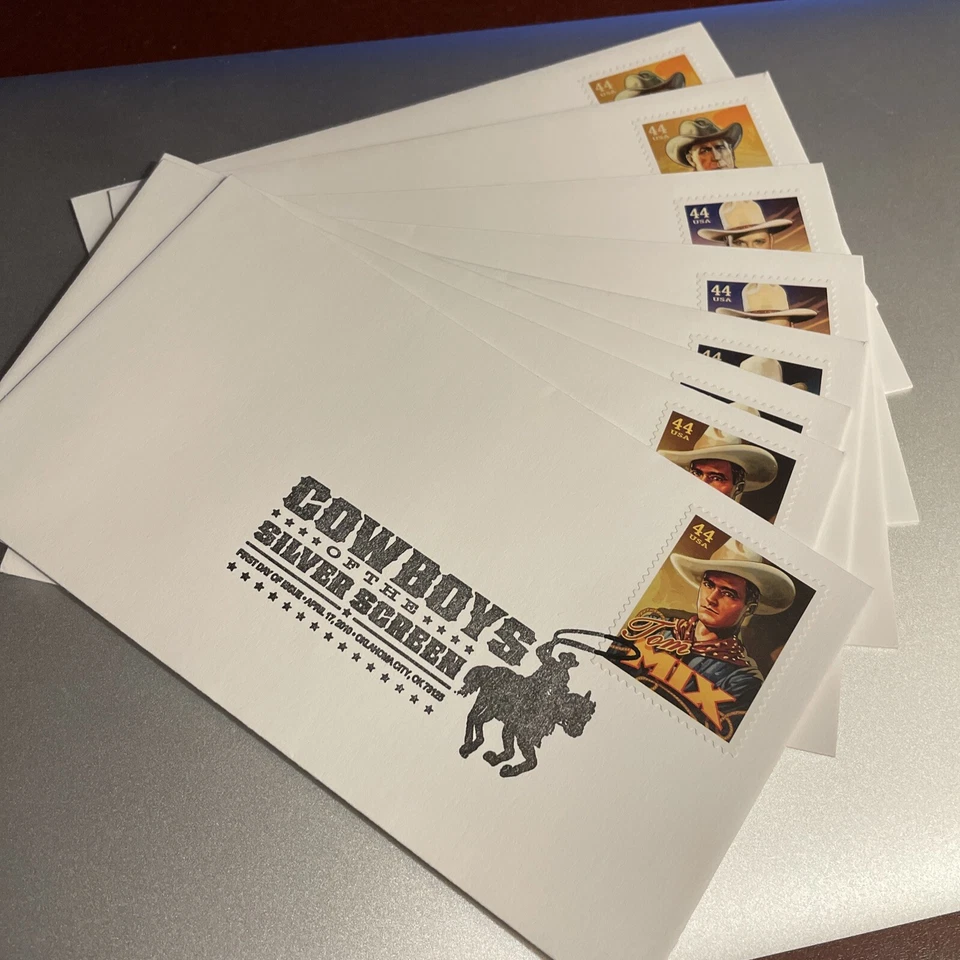 April 17, 2010 - Cowboys of The Silver Screen First Day Cover (44c) - Lot of 8 - Image 1 of 4