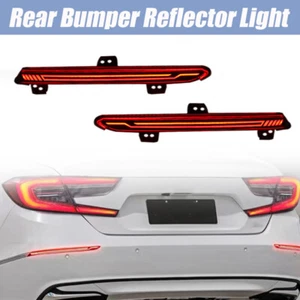 FOR 2018~2022 ACCORD REAR BUMPER REFLECTOR DYNAMIC RED LED SEQUENTIAL LIGHT LAMP - Picture 1 of 14