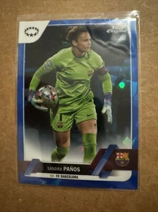 2022-23 Topps Chrome Sapphire UEFA Women's Sandra Panos #83 FC Barcelona - Picture 1 of 2