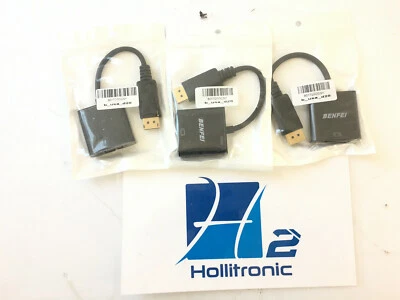 BENFEI DisplayPort to VGA, Gold-Plated DP to VGA Adapter (Male to Female) LOT 3 - Image 1 of 2