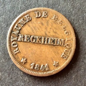 Belgio - Prigione di Reckheim - Moneta da 5 centesimi 1841 molto bella - Rara - Foto 1 di 2