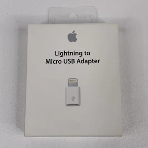 Original Apple Retail NEW in Box Lightning to Micro USB Adapter MD820ZM/A - Picture 1 of 4