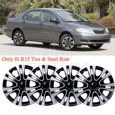 Para Toyota Corolla 15" conjunto de 4 tampas de roda tampas de cubo ajuste pneu R15 e aro de aço - Imagem 1 de 4