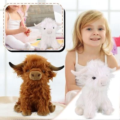 Highland Cow Toys Plush Dolls Soft Teddies Scottish Kids Toddler Cute Scotland - image 1 of 4