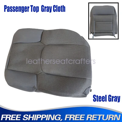 For 2005-2019 Nissan Frontier Right Passenger Lean Back Cloth Seat Cover Gray Foto 1 de 4