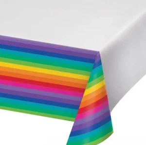 Rainbow Tablecloth - Unicorn Party, Rainbow Baby Shower, Unicorn Baby Shower, - Picture 1 of 1