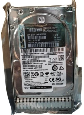 Lenovo 01GV183 2.4TB 10K SAS 12G 2.5" 512e SED 01GV182 HDD 7XB7A00070 - Image 1 of 4