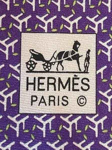 HERMES 045640 HA Geometrical pattern silk Tie New In Box Without Tags - Picture 1 of 6