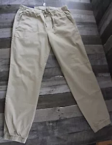 Gap Jogger Pants Khaki Womens SMALL Drawstring Below Waist & Ankle Pockets NWT - Picture 1 of 10