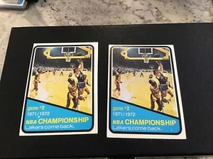 2x 1972-73 Topps Basketball #155 NBA Championship Game 2 EXMT - Bild 1 von 3