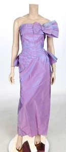 Dance Allure Vintage 80s 90s Purple Taffeta Prom Bridesmaid Dress sz 11/12 NWT - Picture 1 of 3