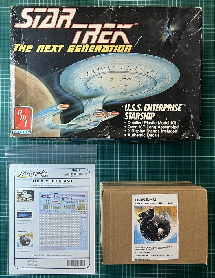 Star Trek Nebula USS Sutherland Enterprise NCC-1701-D 1:1400 Model Kit AMT #6619 - Image 1 of 1