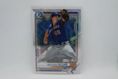 Matthew Allan #BCP-211 - 2021 Bowman Chrome Rookie - Mets - Mojo Refractor - Image 1 of 2