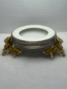 Antike Limoges Jardiniere Ständer Silber & Gold 5-1/2" Durchmesser - Bild 1 von 14