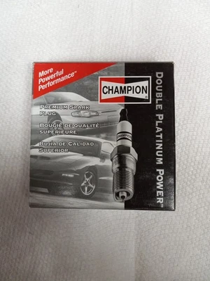 New Set of 4 CHAMPION Double Platinum Power Premium Spark Plug 7032 - Image 1 of 4