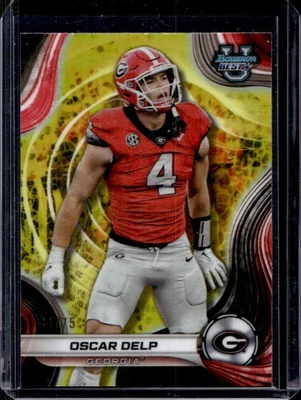 2024 Bowman Best U Oscar Delp Yellow Refractor #41/75 Bulldogs - Image 1 of 2