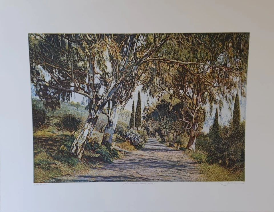 Radierung "Mediterran Allee Kreta" Günther Hermann (1984-2020) - Bild 1 von 1