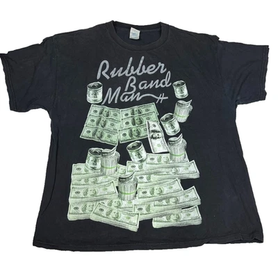 Vintage Y2K T.I. Camiseta Rubber Band Hombre XL Hip Hop Gráfico Dinero Camiseta EE. UU. Foto 1 de 4