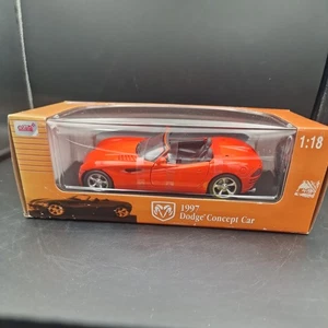Anson 1/18 Scale Diecast 30333 - 1997 Dodge Concept Car - Orange - Picture 1 of 15