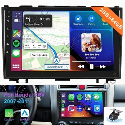 AHD+Android 15 For 2007-2011 Honda CRV Carplay Car Stereo GPS FM Radio WIFI+USB - Image 1 of 4