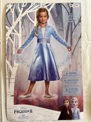 Disney Deluxe Frozen II Elsa Costume, Girls XS, S, M, New By Disguise - Image 1 of 4