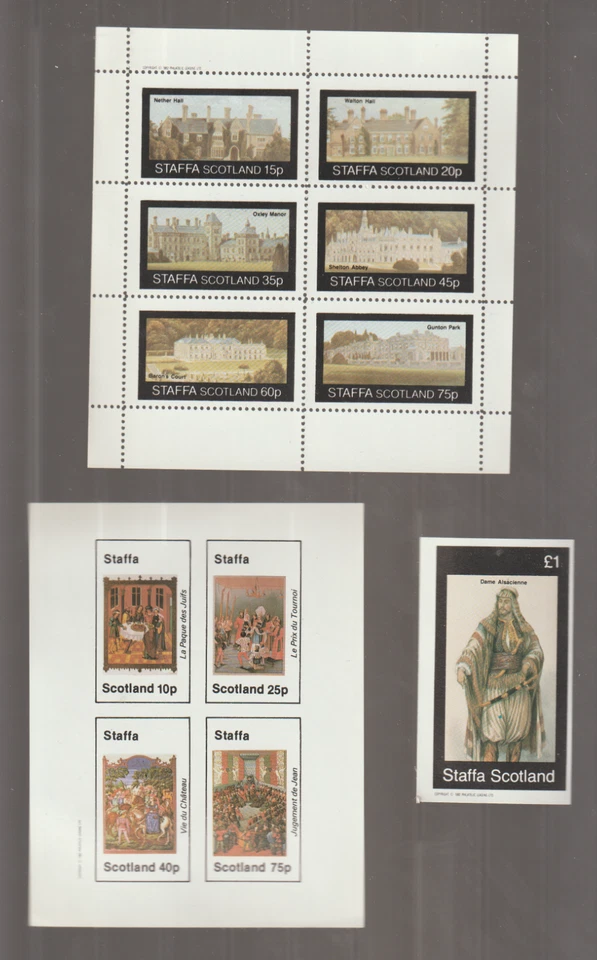 Staffa Scotland blocks MNH perf imperf - Image 1 of 1