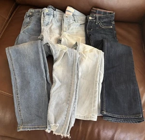 Lot Of 4 Pair Of Kids Jeans Girls Size7/8 - Picture 1 of 11