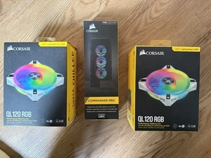 Corsair iCUE QL120 x4 Fans and Commander Pro - Photo 1/1