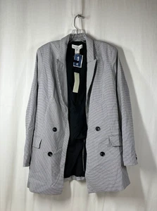 NWT Rachel Zoe Women's Mini Check (Black and White) Pattern Blazer - Size M - Picture 1 of 4