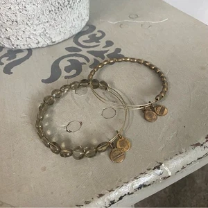 Alex and Ani Women's Bronze Gold Bracelets Set of 2 - Picture 1 of 2