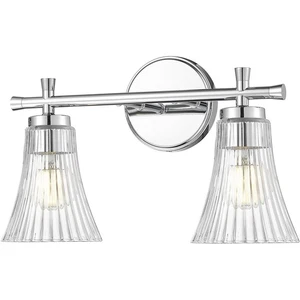 Z-Lite 7519-2V-CH Belle 2 Light 16 inch Chrome Bath Vanity Light Wall Light - Picture 1 of 8