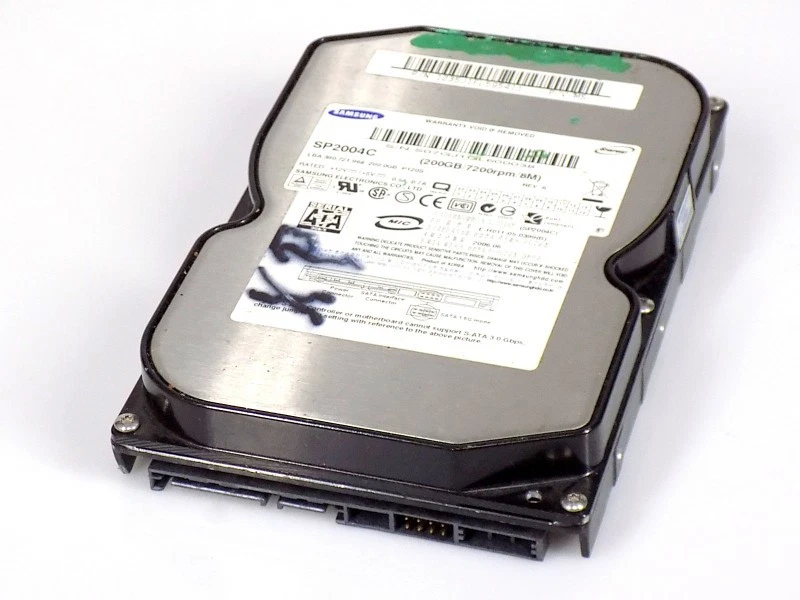 200GB Samsung SpinPoint P120S SP2004C SATA-3Gb/s HDD 3.5-Zoll 7200rpm Festplatte - Bild 1 von 1