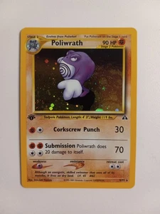 2001 Pokemon TCG Poliwrath 9/75 Neo Discovery 1st Edition Rare Holo - Picture 1 of 4