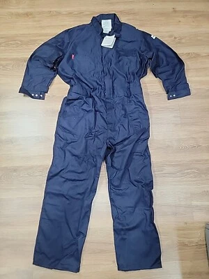Mens XXL LAKELAND FR Flame Fire Resistant Navy Blue Twill Coveralls HRC2 C08113 - Image 1 of 4