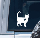 Cat With Heart Vinyl Decal Sticker |  Car, For Hydroflask, For Yeti, Laptop, Mom