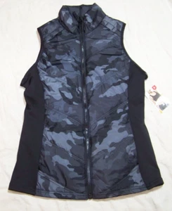 Women's AVIA Zip Front Quilted Vest - S (4-6) - Gray Camo - New with Tags - Picture 1 of 8