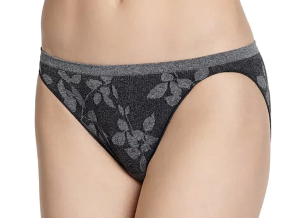 Braguita de bikini JOCKEY EcoComfort gris carbón hoja floral cuerda para mujer talla 3XL 10 Foto 1 de 4